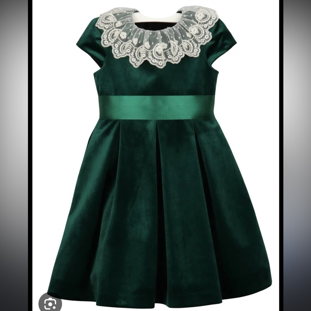 Luli & Me Girls Luxe Velvet Holiday Dress